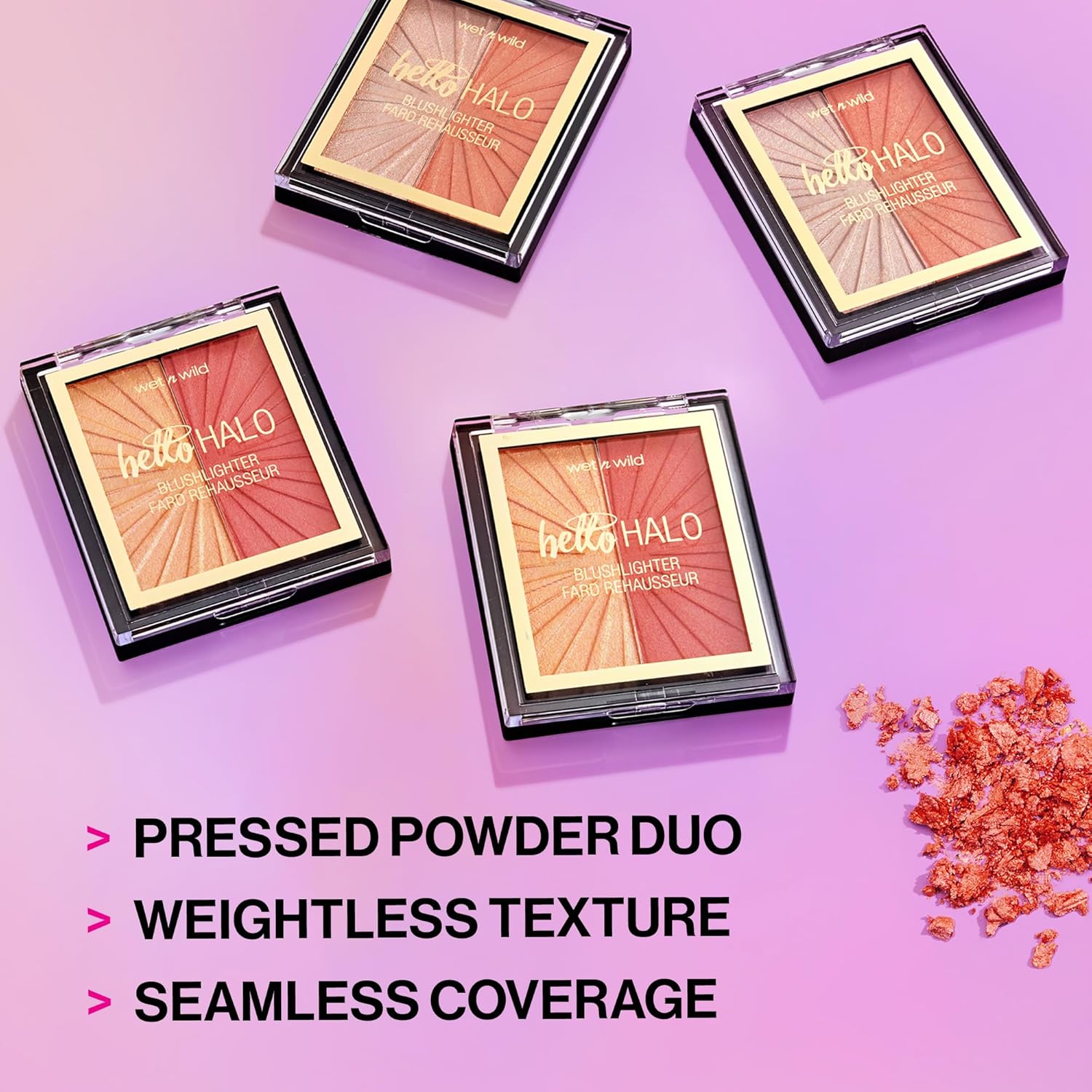 Wet n Wild MegaGlo Blushlighter, Blendable Blush & Highlighter Set, Shimmery Metallic Finish, Flash Me - Image 5