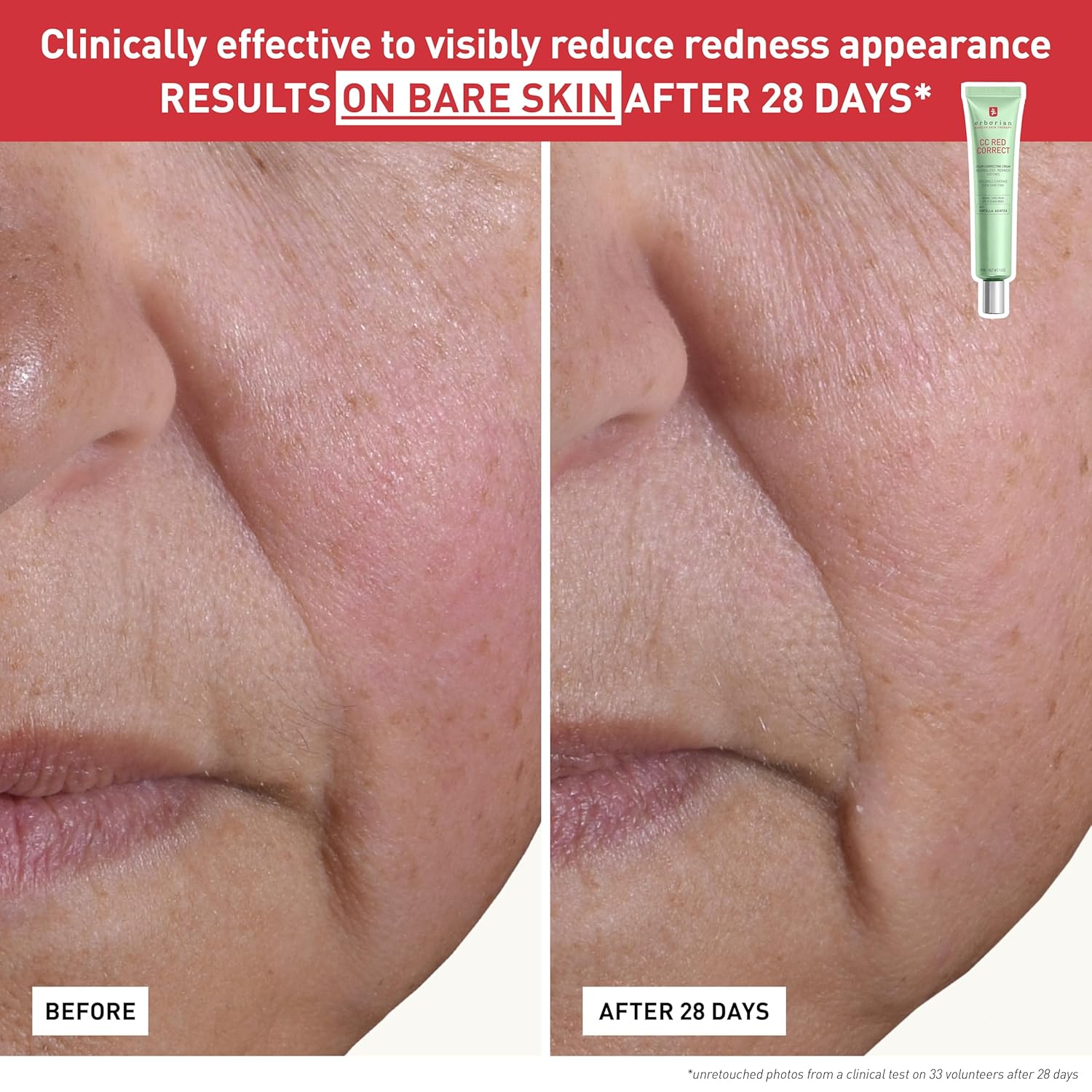 Erborian CC Red Color Correcting SPF 25 Green Pigment Cream, Neutralizes Redness, Calms Skin, Lightweight, Tone‑Perfecting Primer, Korean Skincare - Image 7