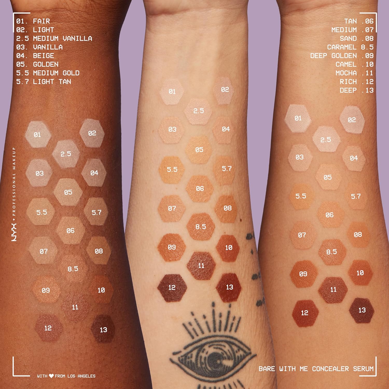 NYX PROFESSIONAL MAKEUP Bare With Me Concealer Serum, Concealer Makeup For Up To 24Hr Hydration - Fair - Image 5