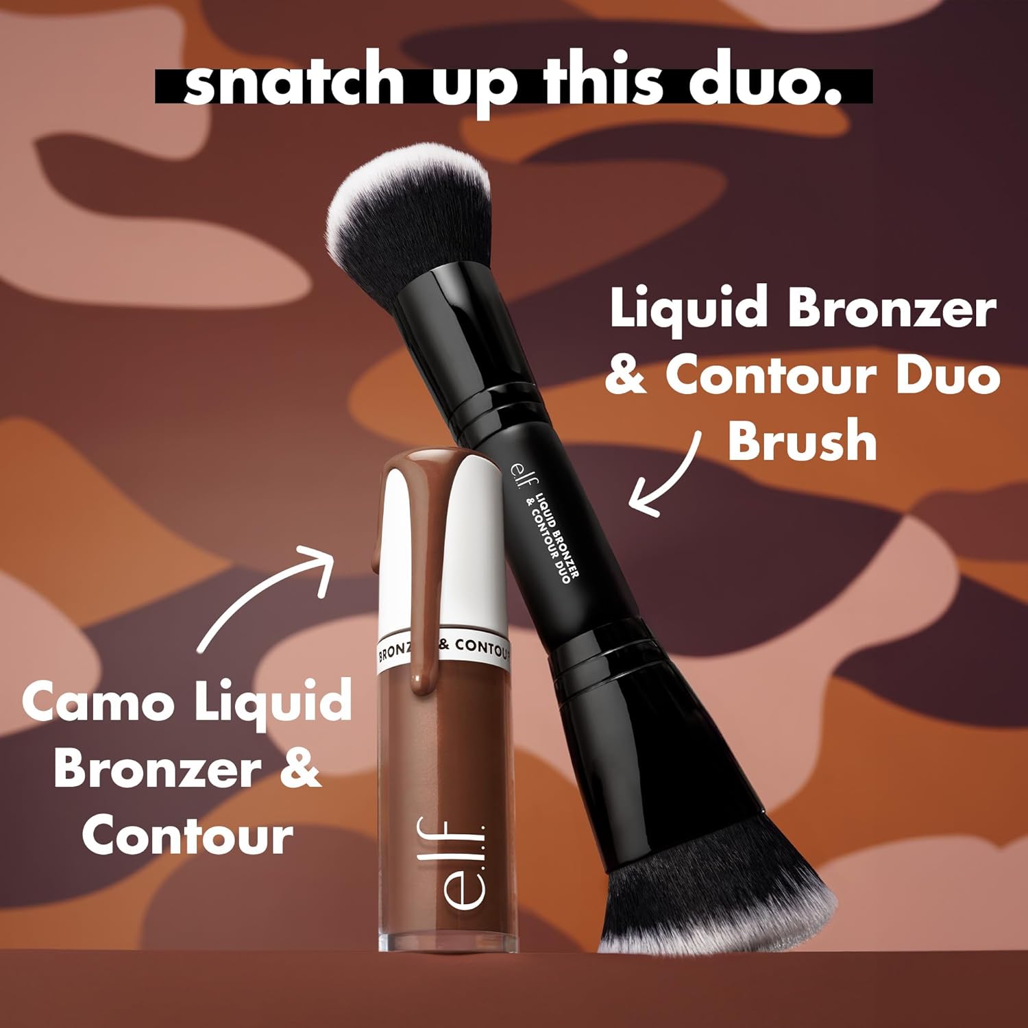 e.l.f. Camo Liquid Bronzer & Contour, Silky Highly Pigmented Formula, Creates a Long-Lasting Bronzed Glow & Natural Look, Vegan & Cruelty-Free, 3 Light - Image 6