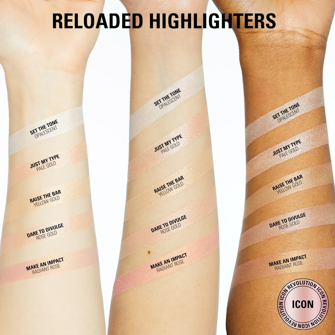 Revolution, Reloaded Pressed Powder Highlighter, Intensely Pigmented for a High Impact Dewy Finish, Raise The Bar, 0.22 Oz - Image 4