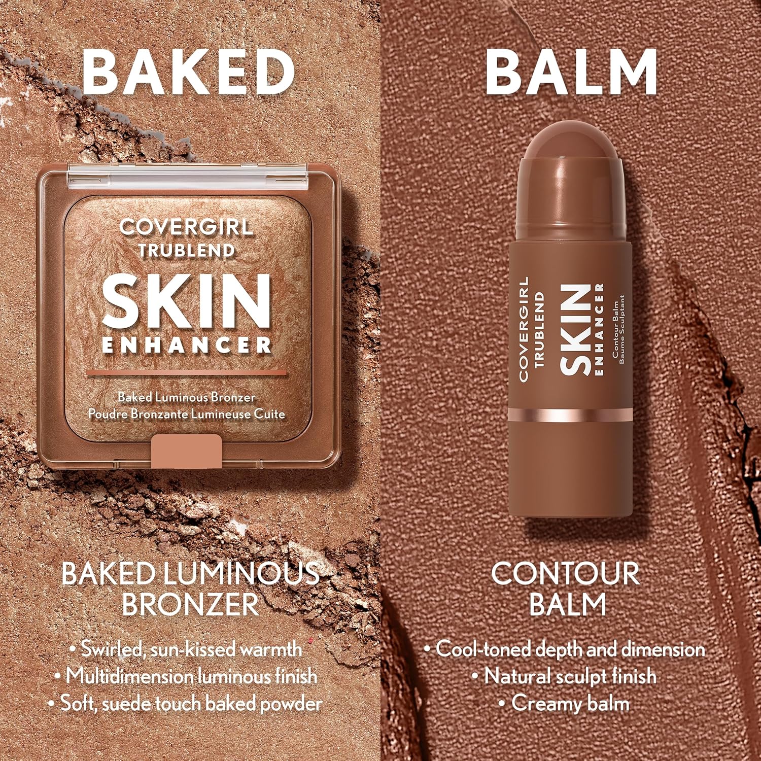 COVERGIRL TruBlend Skin Enhancer Baked Luminous Bronzer, with Hyaluronic Acid & White Rose Extract, Blends Seamlessly - 320 Caramel (Medium Bronze with Copper Swirls) - Image 6