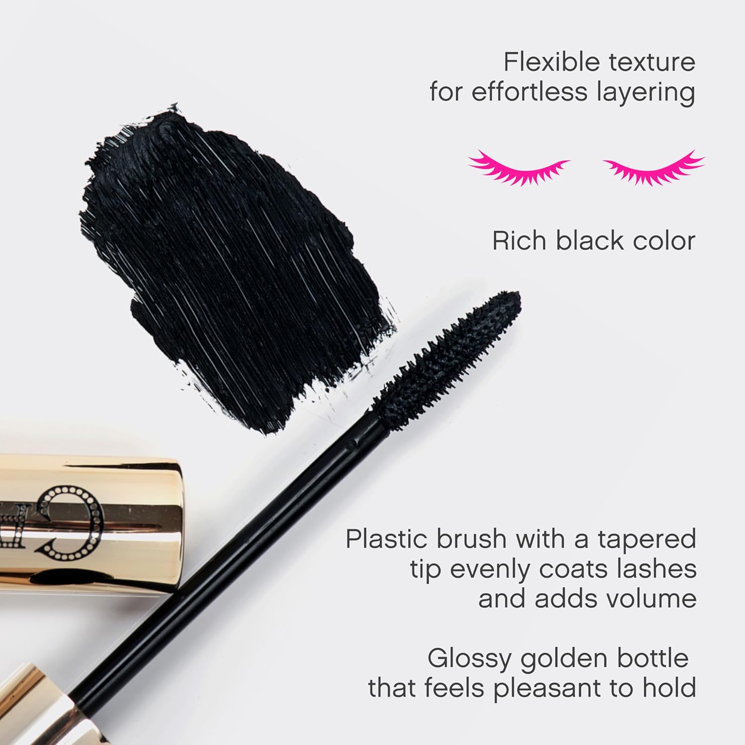 Vivienne Sabó Cabaret Premiere Black Mascara, Volume and Length, Defining, Curling, No Flaking, No Clumping, Smudge Proof, Washable, Cruelty-Free, Made in Europe, (01 Black), 0.3 Fl Oz, 1 Pack - Image 3