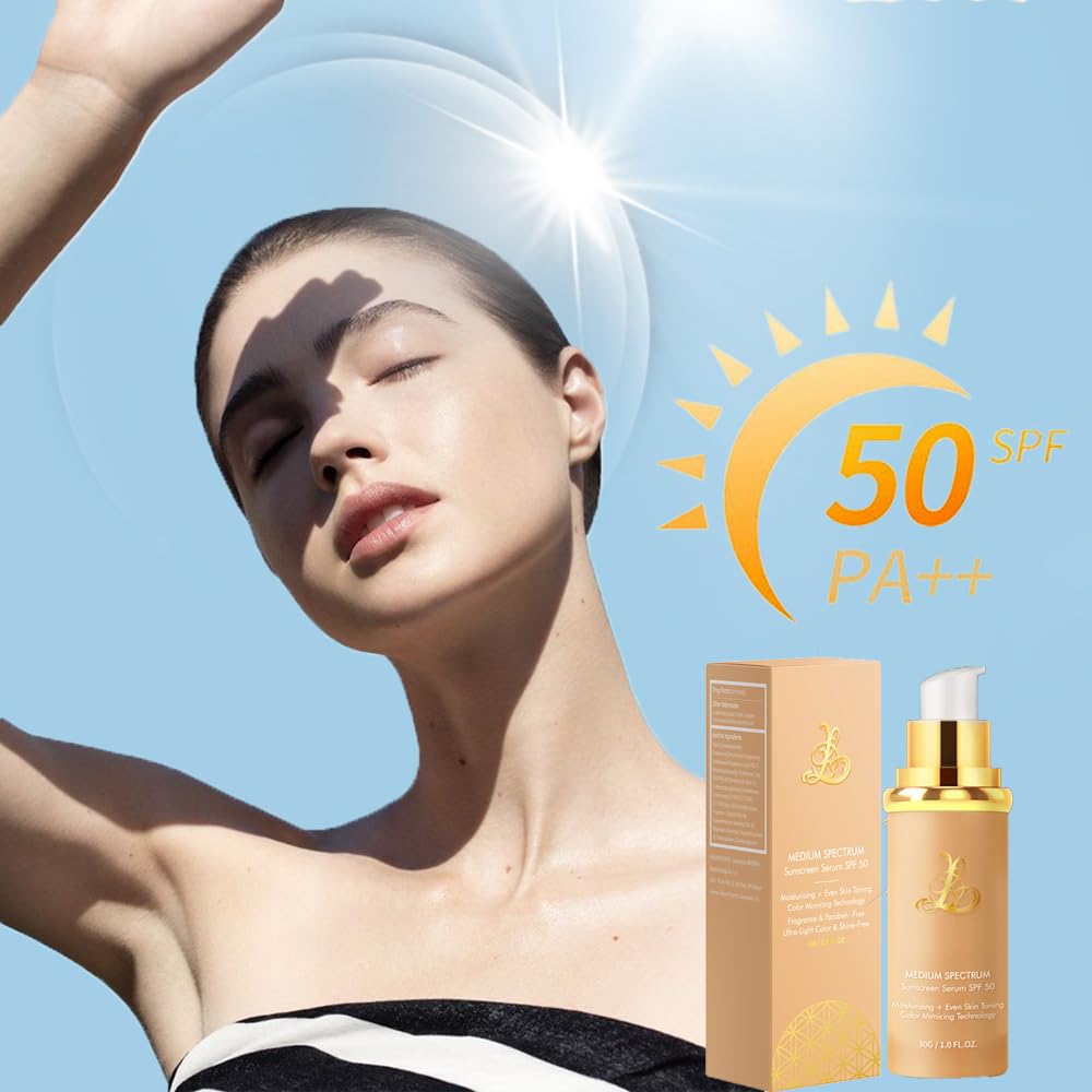 Foundation 4 in 1 - Color Changing Foundation, Medium Spectrum with SPF 50, Hypoallergenic Hydrating Liquid Concealer, Long-lasting & Waterproof Natural Finish - 1.06 fl oz - Image 5