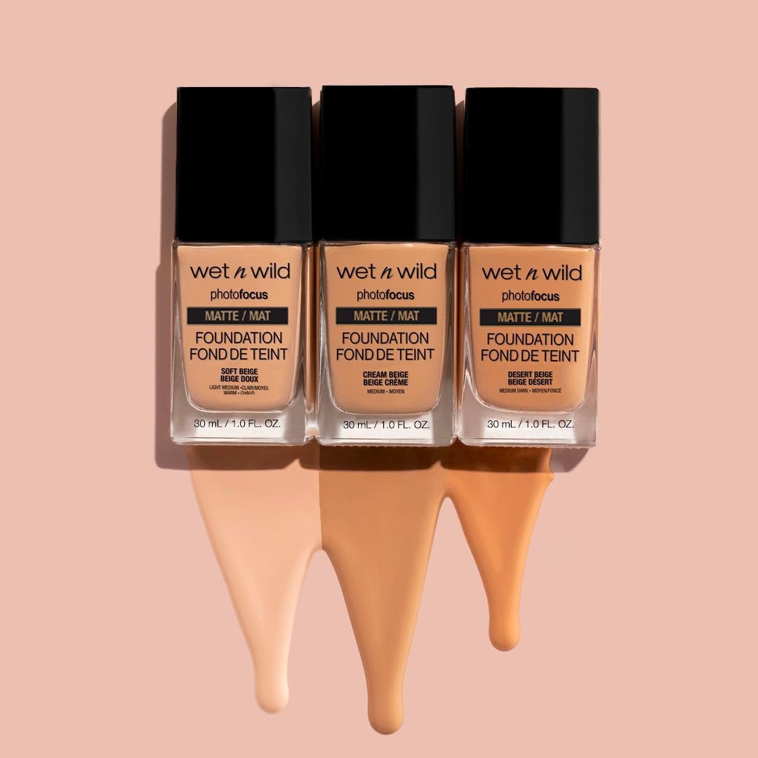 wet n wild Photo Focus Matte Liquid Foundation Cream Beige, Vegan & Cruelty-Free - Image 9