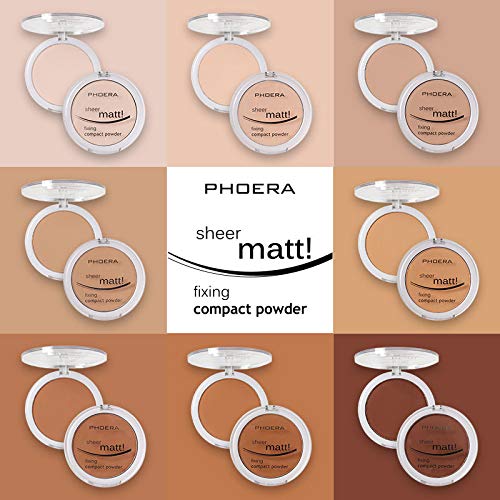 2 Pack PHOERA Matte Face Powder, Control Oil Brighten Skin Color Cover Blemish Makeup Face Setting Setting Powder Foundation。(201-Translucent) - Image 5