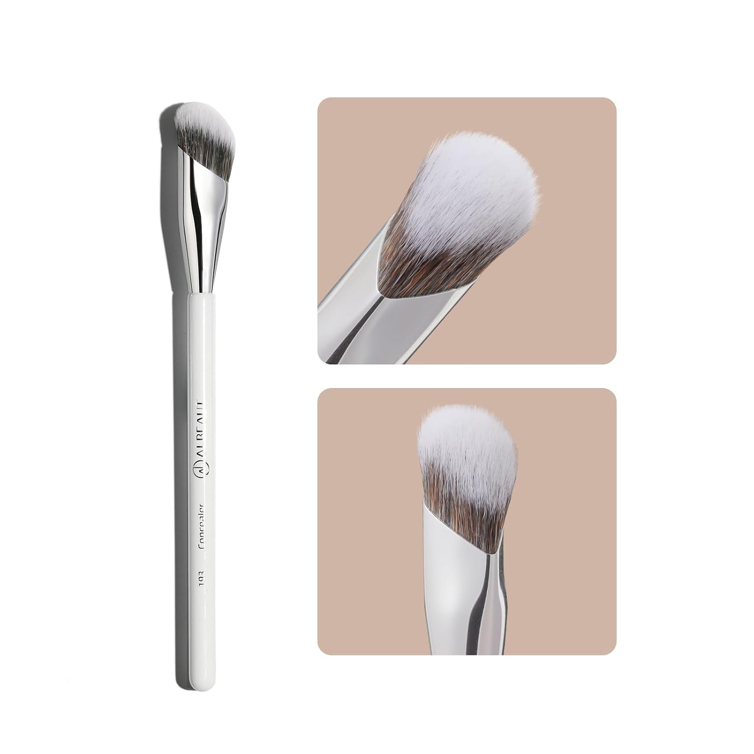 Concealer Brush, Angled Under Eye Makeup Small Foundation Precision Face Blending Brush (193 concealer brush) - Image 2