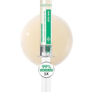 Easydew DW-EGF Melatoning Ampoule 5X – Hydrating Dark Spot Serum with Niacinamide & Glutathione for Uneven Skin – Fast Absorbing Day & Night Ampoule Korean Skin Care (Pump 0.27 fl oz, EGF 5X)