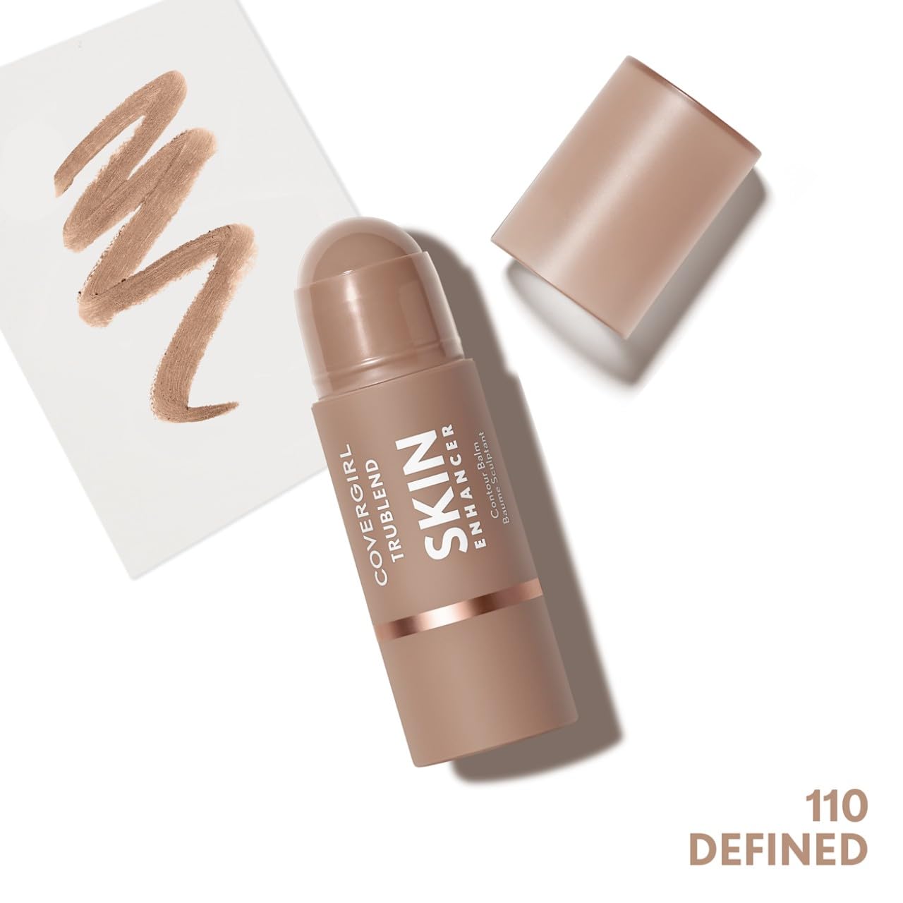 CoverGirl Trublend Skin Enhancer Contour Stick Balm, 110 Defined Contour, Vegan Formula, Easy to Use, Glides on Effortlessly, Non-Greasy, Doesn't Crease, 0.21oz - Image 3