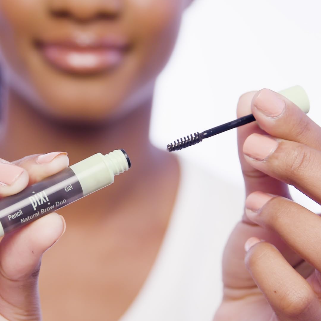 Pixi Natural Brow Duo - Natural Brown, Precision Pencil & Tinted Gel, Waterproof Brow Shaper for All-Day Hold, Paraben-Free, 0.2oz - Image 8