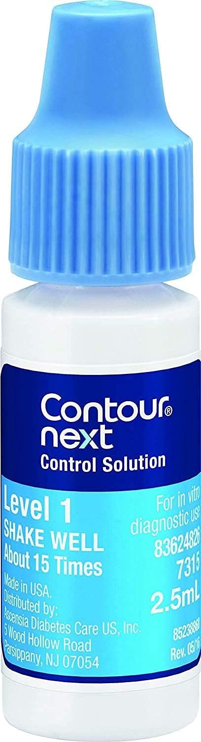 Ascensia CONTOUR NEXT Control Solution for Glucose Test Meter, Level 1, 2.5mL Bottle - Image 2