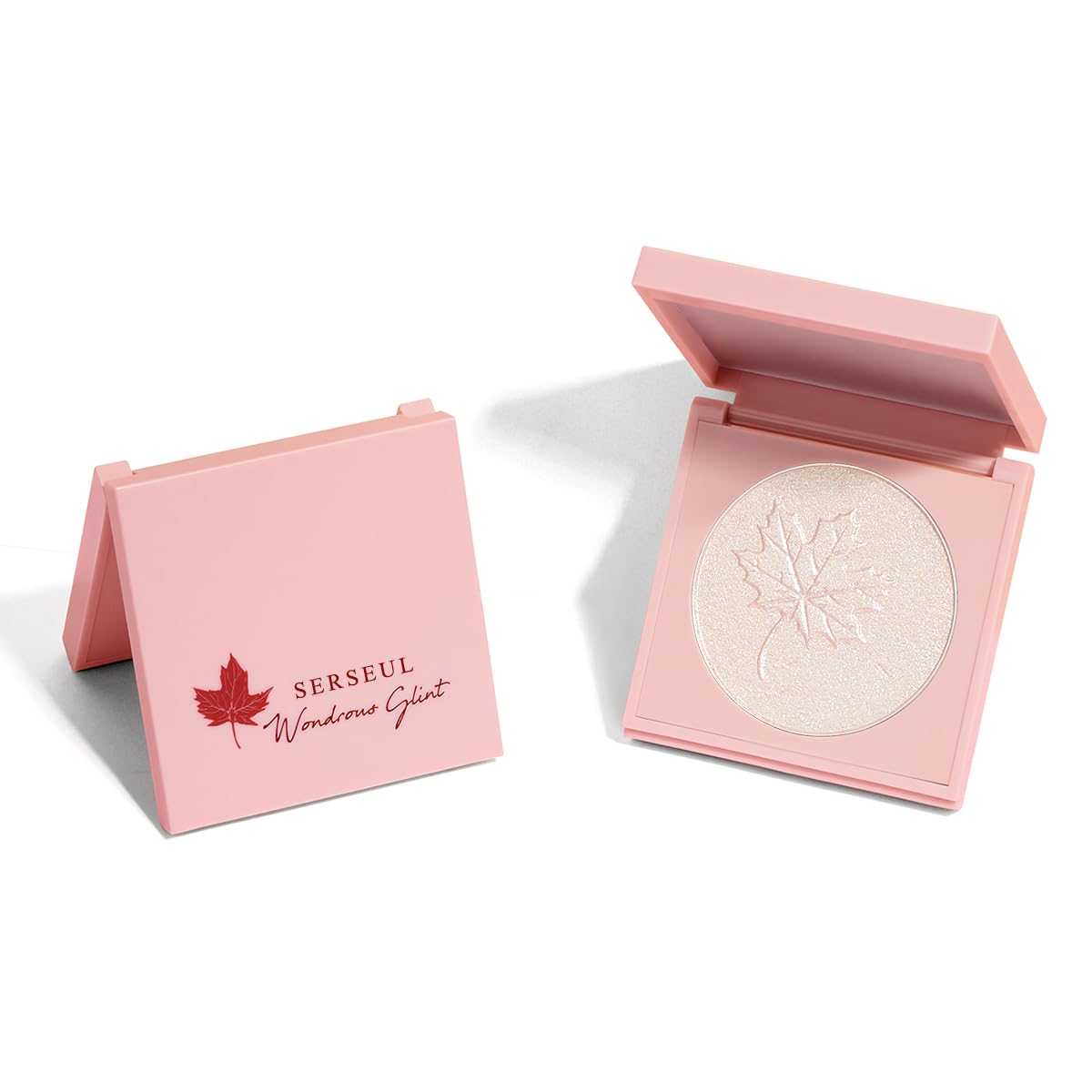 Highlighter Makeup Palette Highlighter Powder Glossy Glitter Highlight Makeup Palette come with mirror -Whtie Champagne - Image 6