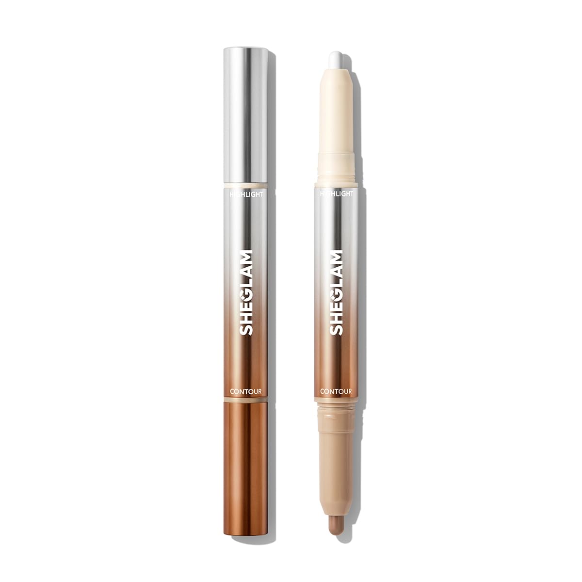 SHEGLAM Fine Line 2-In-1 Nose Contour & Highlight Pen Long Lasting Waterproof Cream Bronzer & Highlight Sticks-Buff - Image 2
