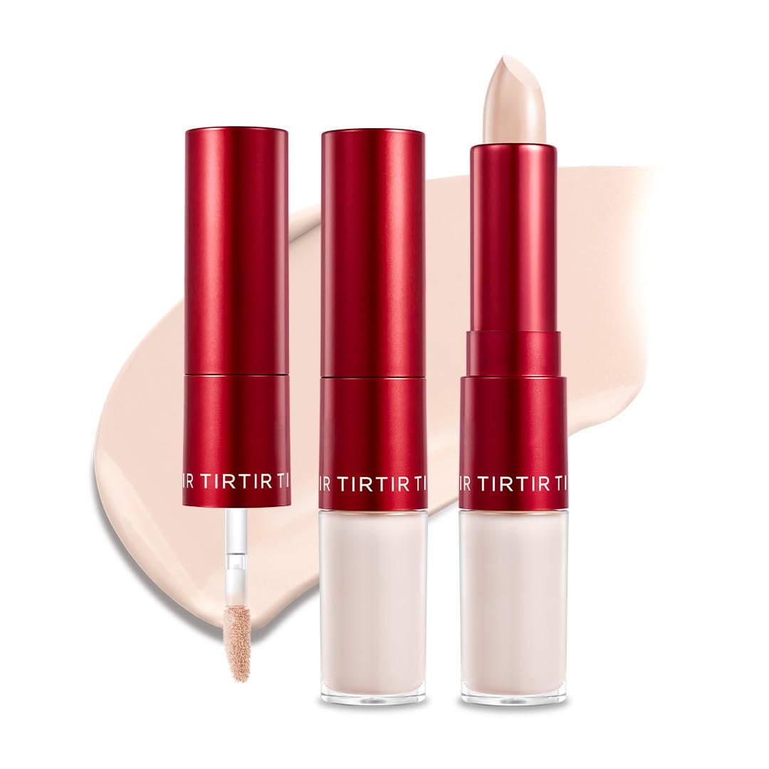 TIRTIR Glide&Hide Blurring Concealer - Creamy texture, Conceals dark circles and wrinkles, Dual formula (liquid tip & balm stick), Long-lasting wear, Korean Makeup, #0.5N, 0.28 Oz - Image 2