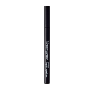 Neutrogena Precision Liquid Eyeliner with Honey & Coconut, Hypoallergenic, Smudge- & Water-Resistant Liquid Eyeliner Makeup for Sensitive Eyes, Precise Application, Jet Black, 0.013 fl. oz