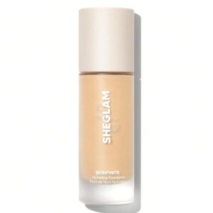SHEGLAM Skinfinite Hydrating Foundation Flawless Dewy Foundation Hydrating Coverage Invisible Pore Concealer Pore-less Non-Greasy Lightweight Natural Soft Liquid Foundation-Buttercream