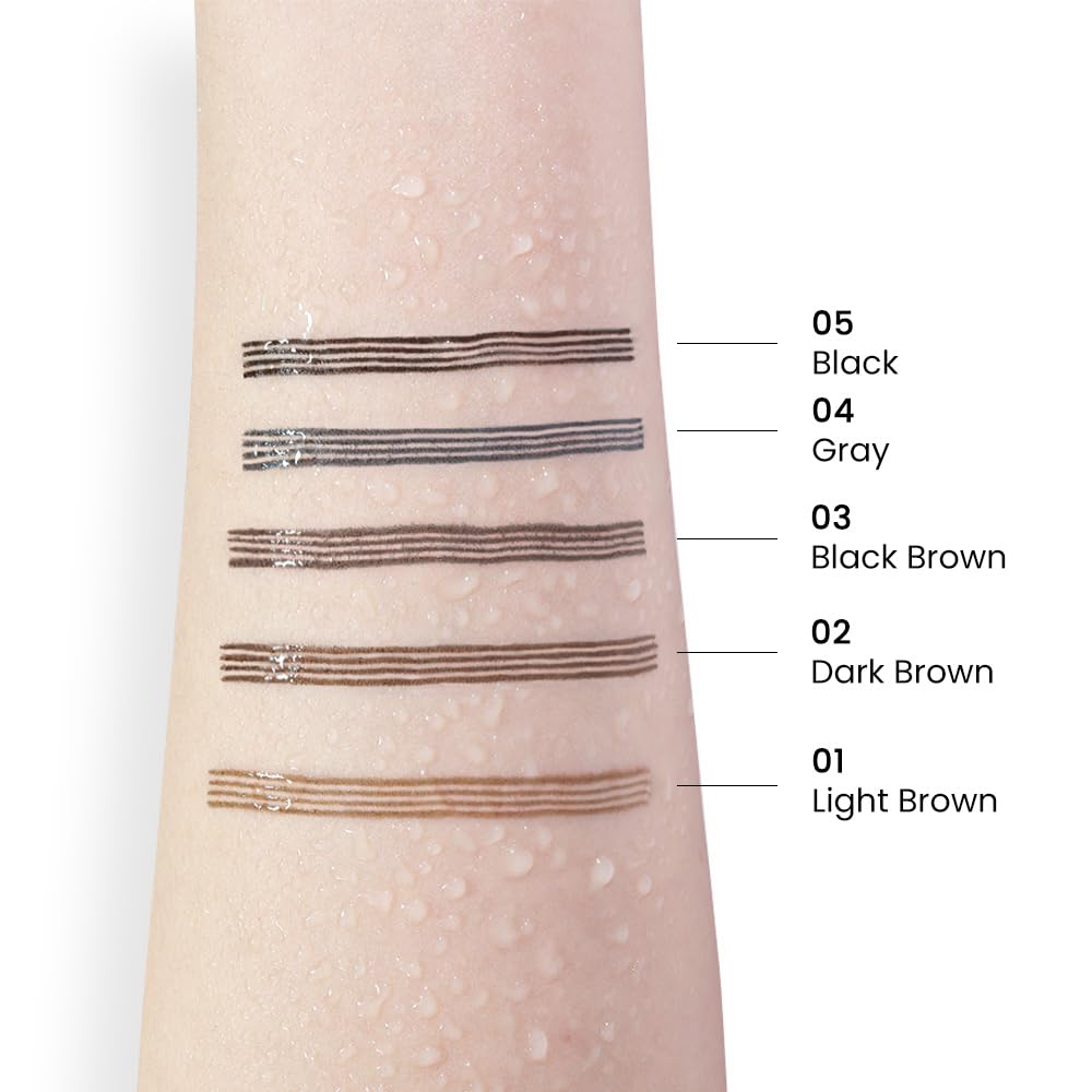 Kaely 2Pcs Eyebrow Pencils for Women, 4 Tip Magical Precise Waterproof Brow Pen, Microblading Eyebrow Contouring Pen, lapiz de cejas 3d Eye Brow Gel, 24h Smudge Proof,05 Black - Image 6