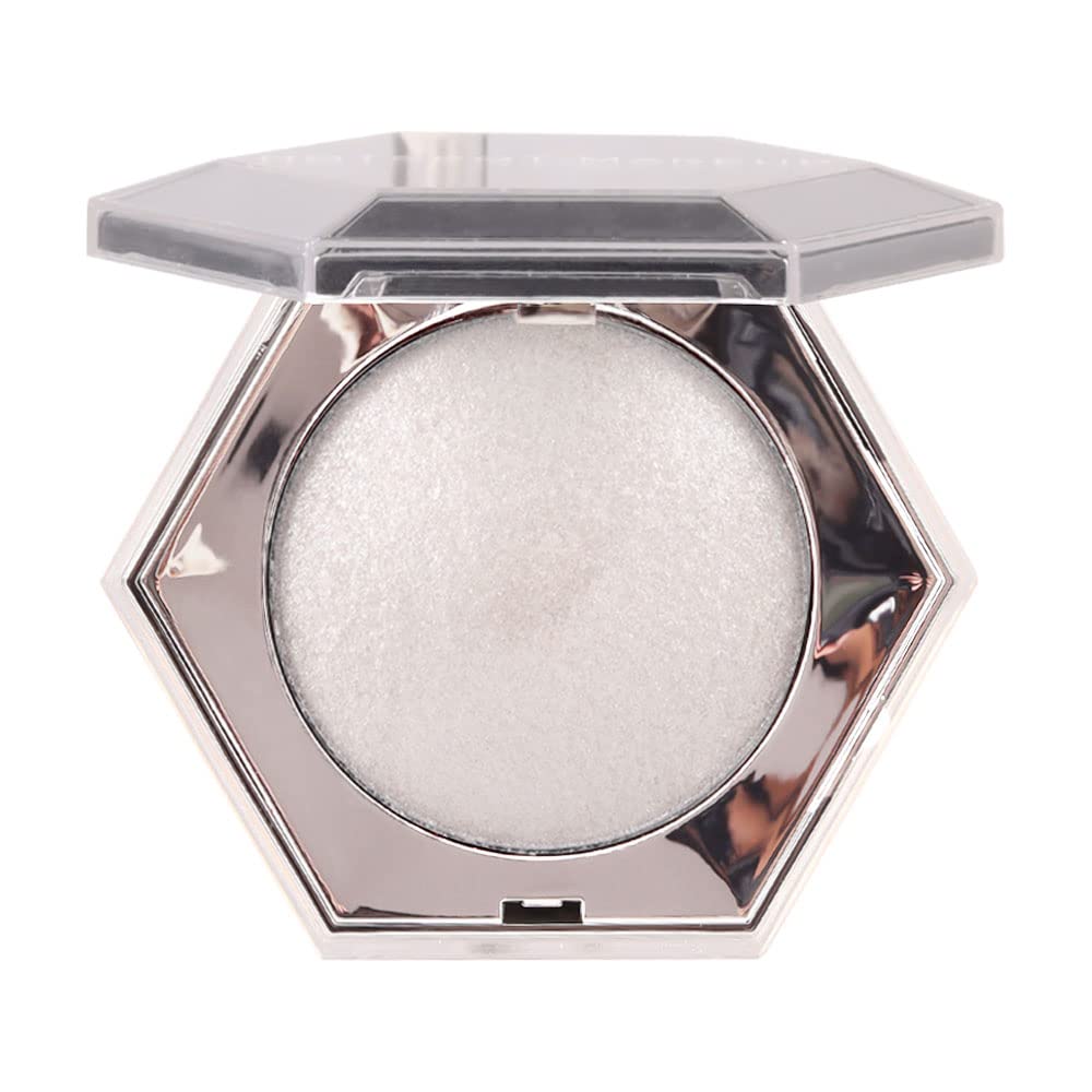 Pearl White Shimmer Glitter Highlighter Highlight Makeup Contour Powder,Silver Face Highlighter, Highlighter+Makeup iluminadores Illuminator Make Up (Shiny Silver) - Image 2
