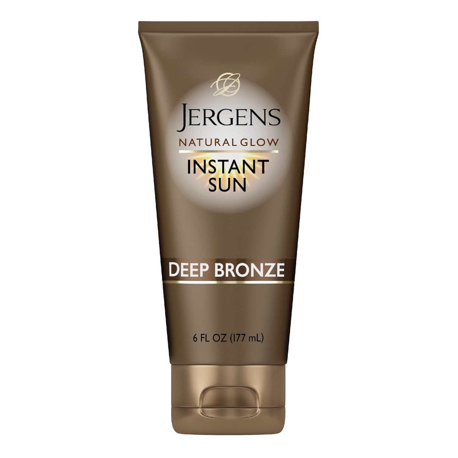 Jergens Natural Glow Instant Sun Tanning Moisturizer + Bronzer, Lightweight Sunless Tanning for Natural-Looking Color, Deep Bronze, 6 Oz - Image 2