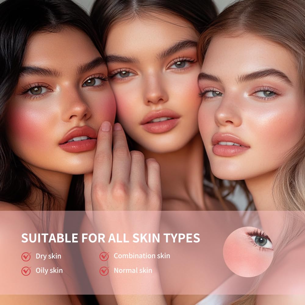 Soft Face Blush Stick, Matte Natural Long Lasting Blush for a Flawless Finish, Creamy Blendable Formula for All Skin Types, Everyday Wear Professional Quality Makeup (Shy pink, Large) - Image 8