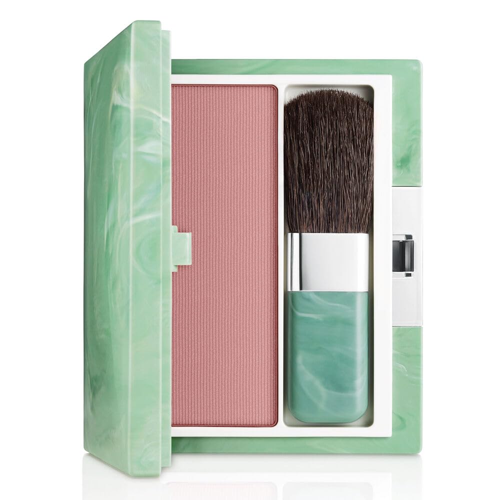 Clinique Soft-Pressed Powder Blusher Blush | Buildable Color + Natural Finish, New Clover, 0.27 Ounce - Image 2