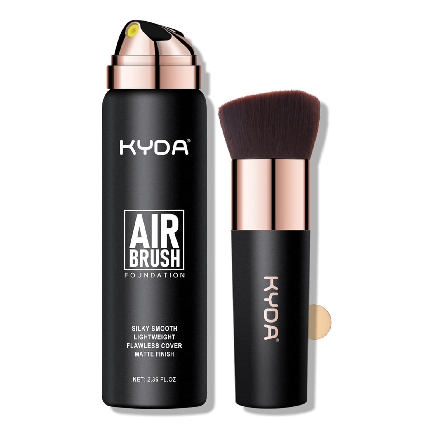 KYDA AirBrush Foundation Spray, Silky Foundation Mist Makeup, Flawless Coverage for Smooth Creamy Nude Finish, Breathable Blendable Lasting Formula, Moisturizing Makeup Primer-#220 Natural Beige