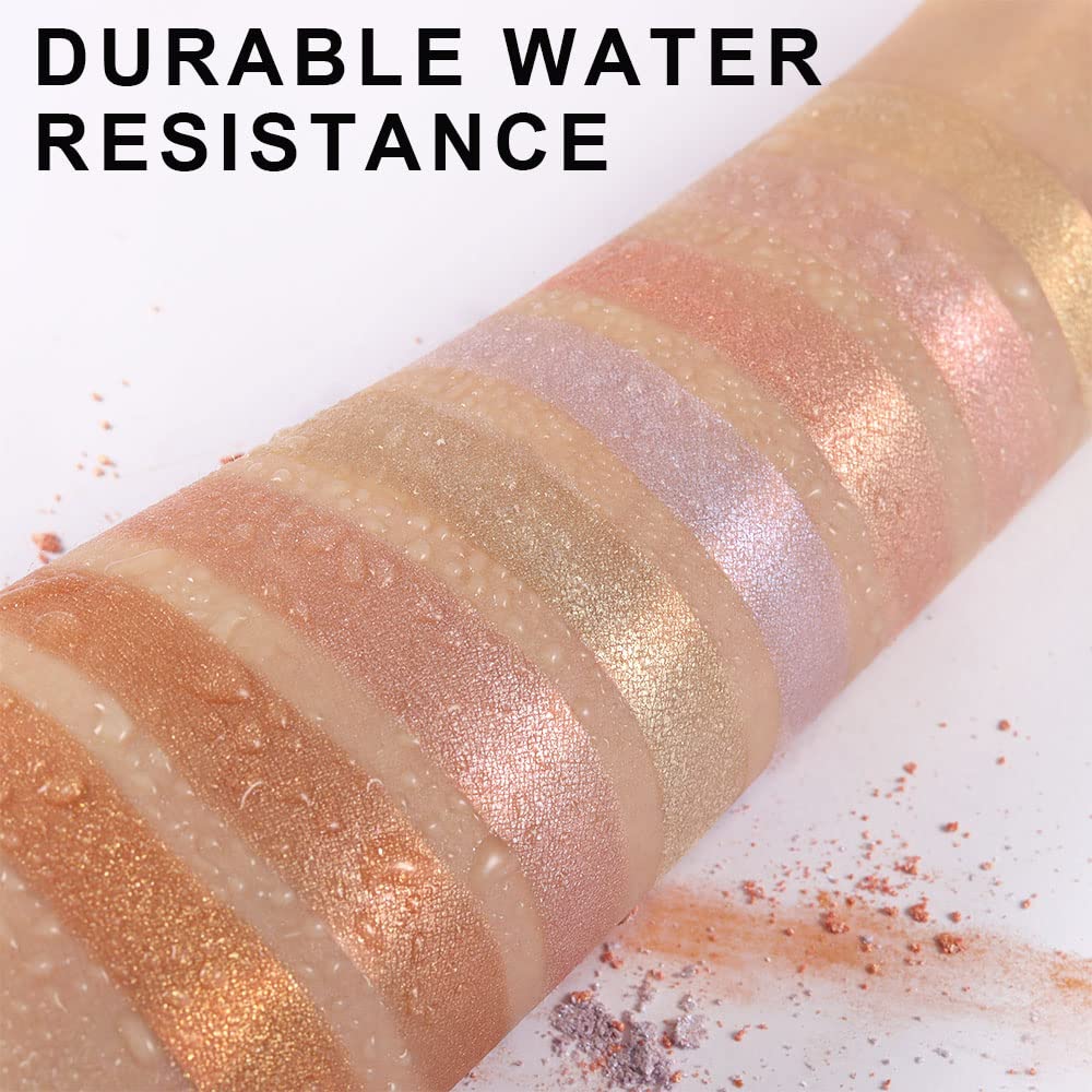 evpct 8 Colors Highlighter Makeup Palette for Face Highlighters & Luminizers iluminadores de maquillaje profesional Gold Cheek Diamond Shimmer Stick Glitter Contour Bronzer and Highlighter Palette - Image 4