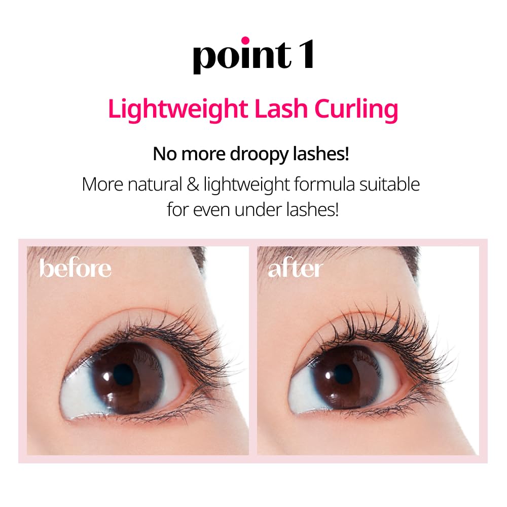 ETUDE Curl Fix Mascara Black 1+1 Set, Lash Mascara, Strong Curl Up, Long-Lasting, Waterproof, Light-Weight, Korean Makeup, Beauty, Vegan Certified (0.27 * 2 Fl Oz) - Image 4