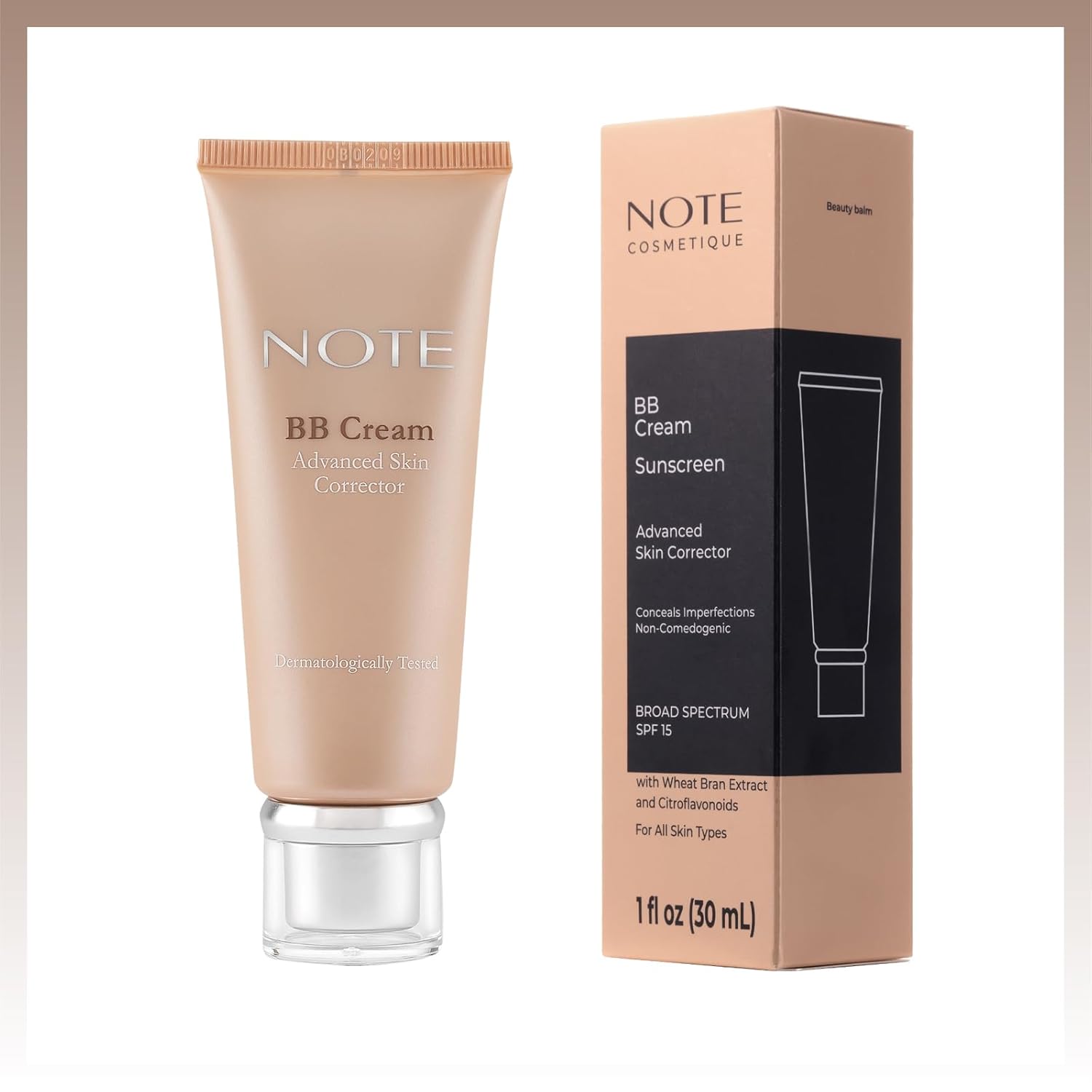 NOTE BB Cream SPF 15 - Tinted Beauty Balm Cream with Vitamin E - Hydrating Foundation Makeup for Lasting Natural Finish - 500-1 oz - Image 7
