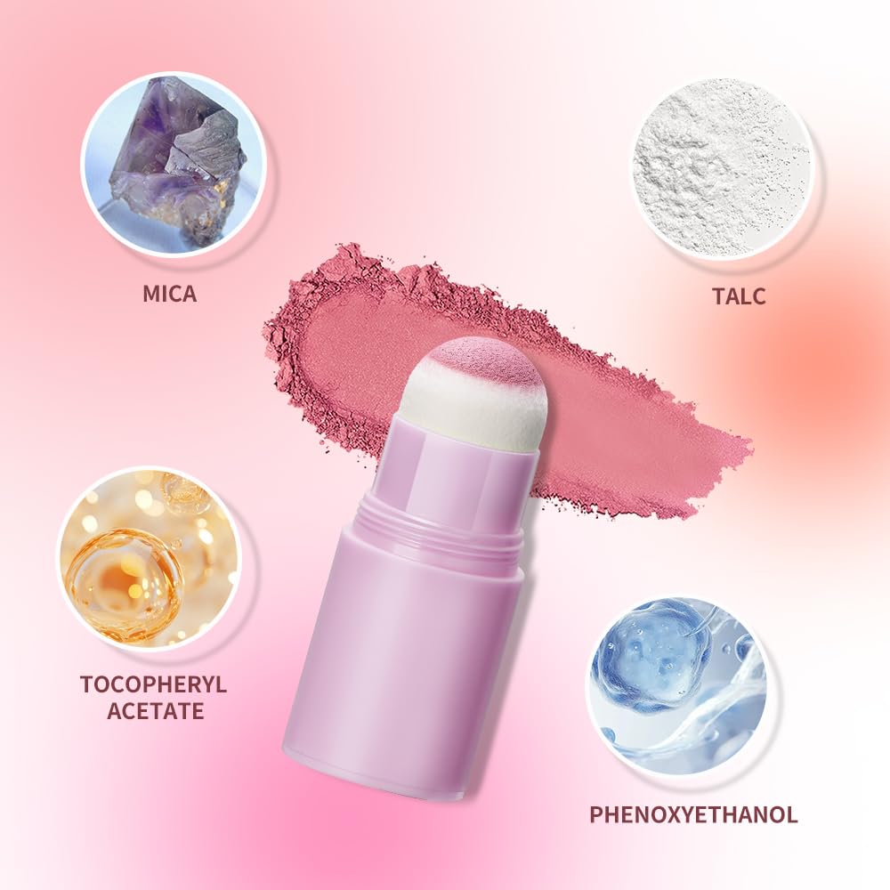 Soft Face Blush Stick, Matte Natural Long Lasting Blush for a Flawless Finish, Creamy Blendable Formula for All Skin Types, Everyday Wear Professional Quality Makeup (Shy pink, Large) - Image 6