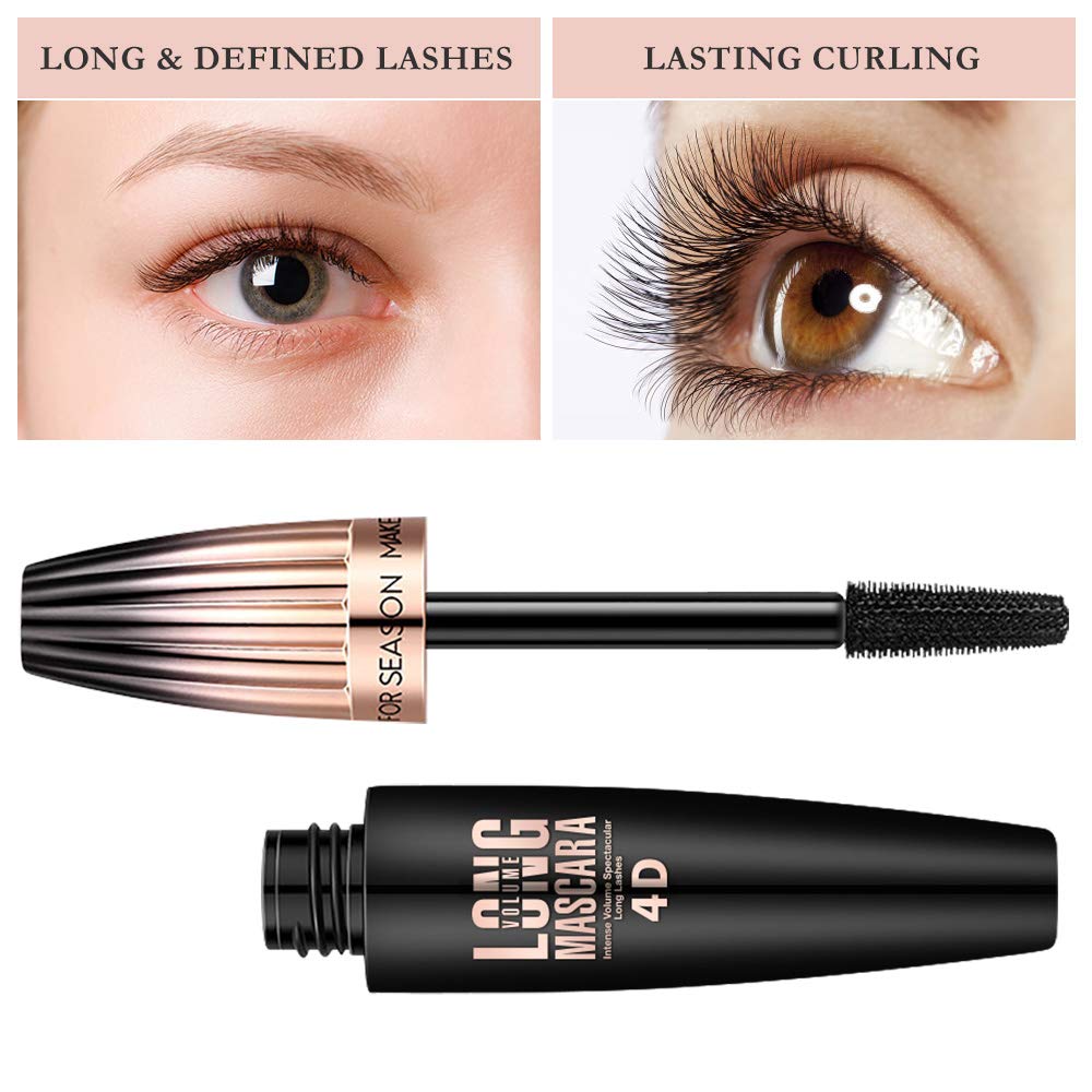 4D Silk Fiber Lash Mascara, Waterproof Long Lasting Mascara Black Volume and Length Natural, Exquisitely Full, Lengthening Thickening Softer Fuller Lashes Amplify Smudge-Proof Eyelash Mascaras,1 Pack - Image 6