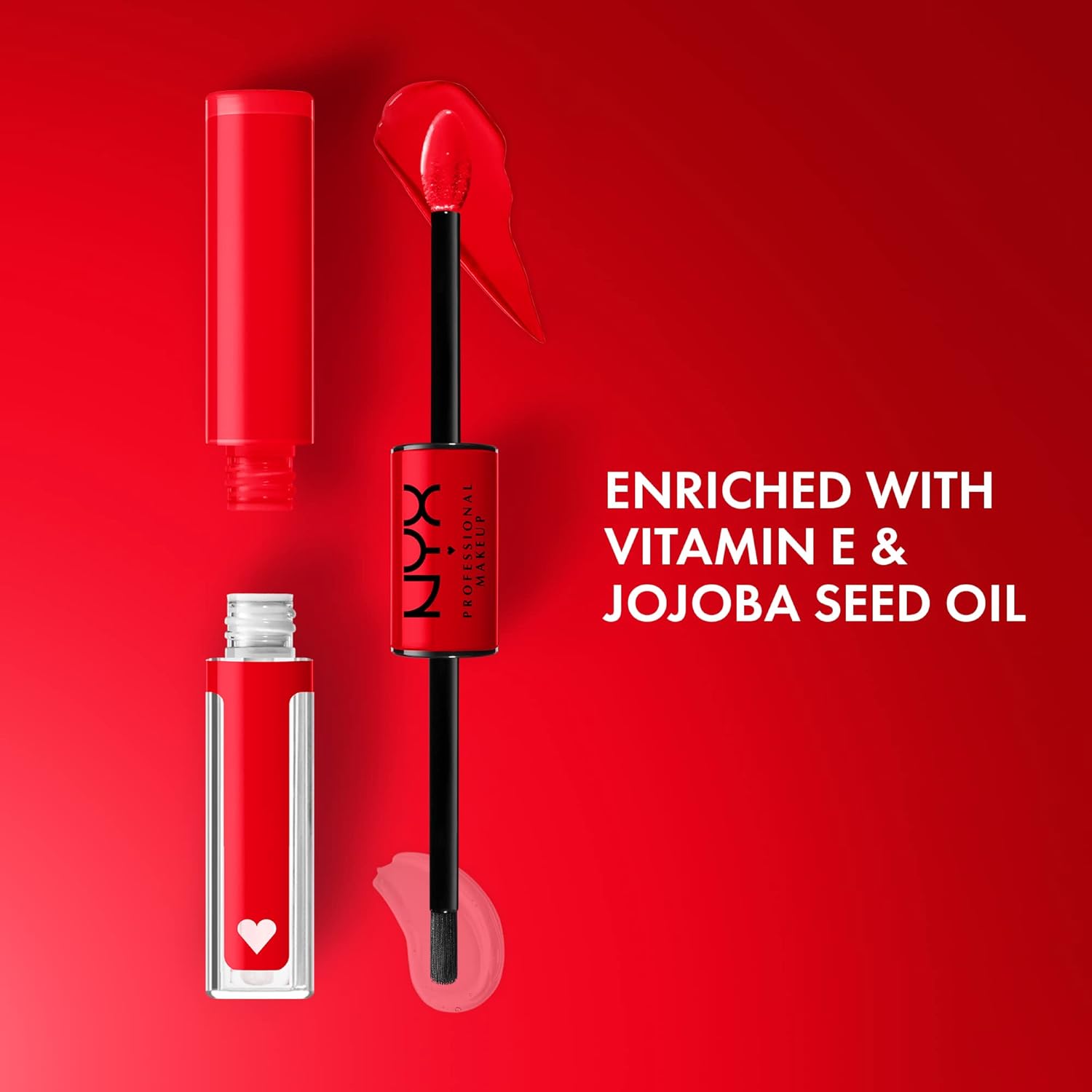 NYX PROFESSIONAL MAKEUP Shine Loud, Long-Lasting Liquid Lipstick with Clear Lip Gloss - Rebel In Red (Warm Red) - Image 3