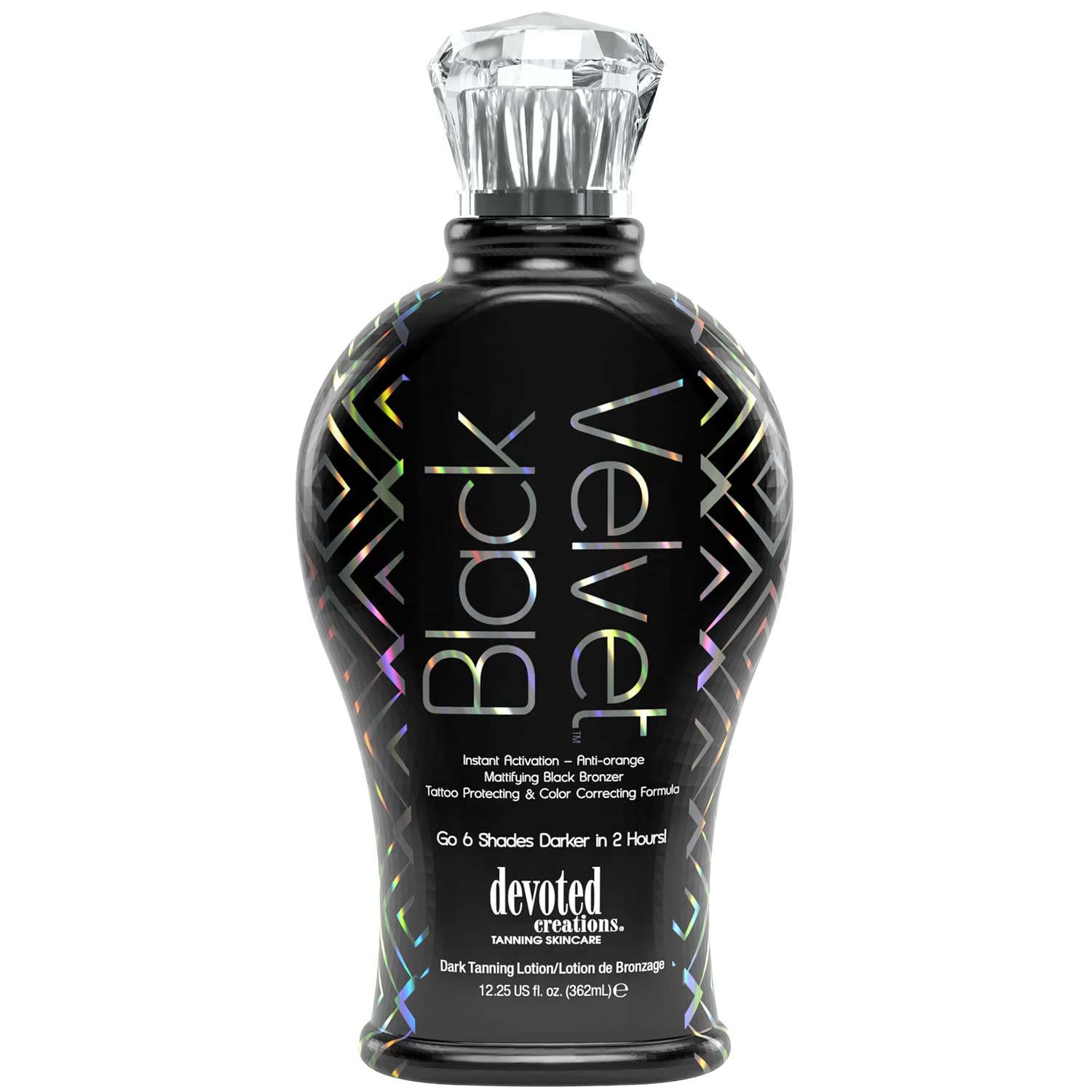 Devoted Creations Black Velvet Anti-Orange Mattifying Black Bronzer Tanning Lotion 12.25 oz - Image 2