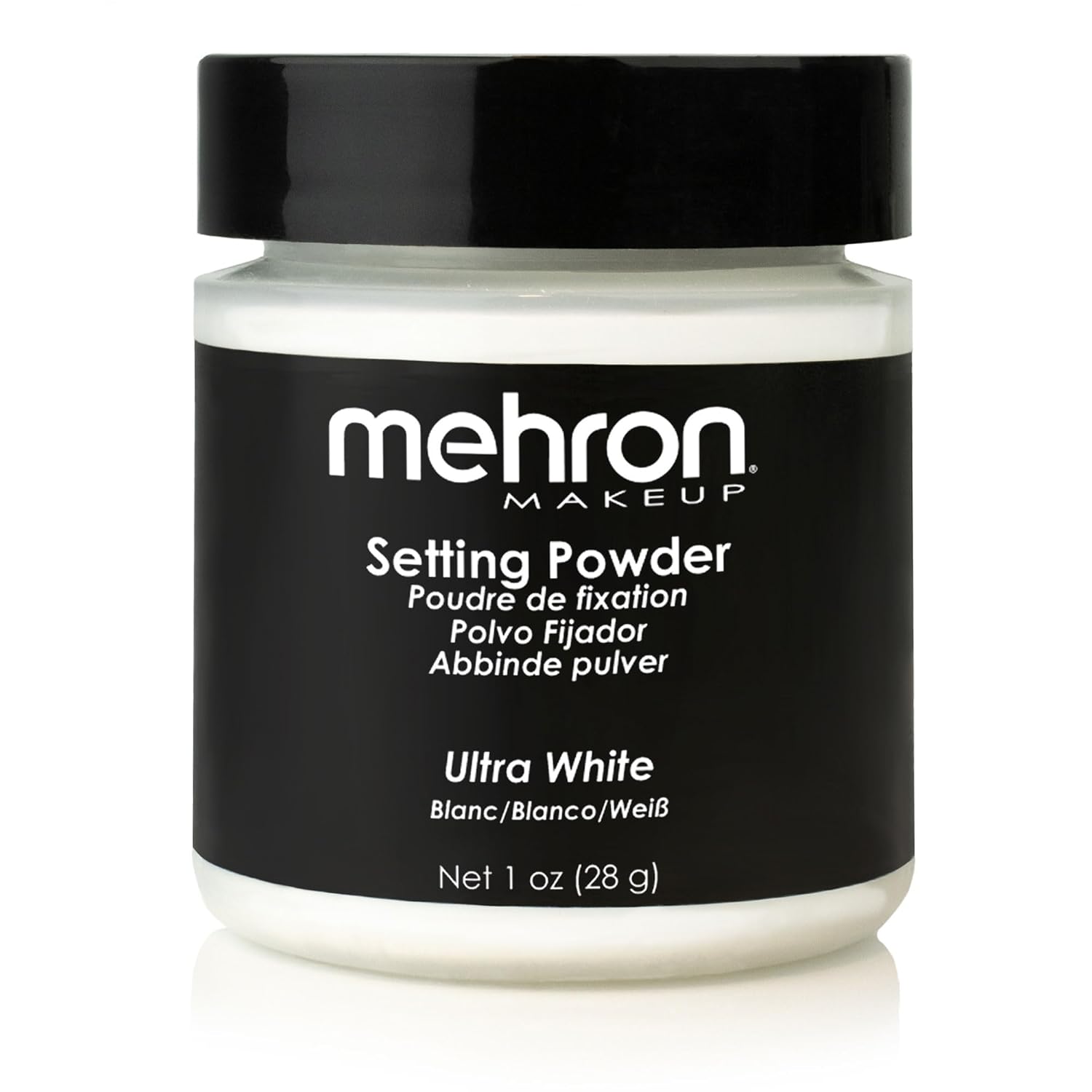 Mehron Makeup Setting Powder | Loose Powder Makeup | Perfect for Halloween 1 oz (28 g) (Ultra White) - Image 2