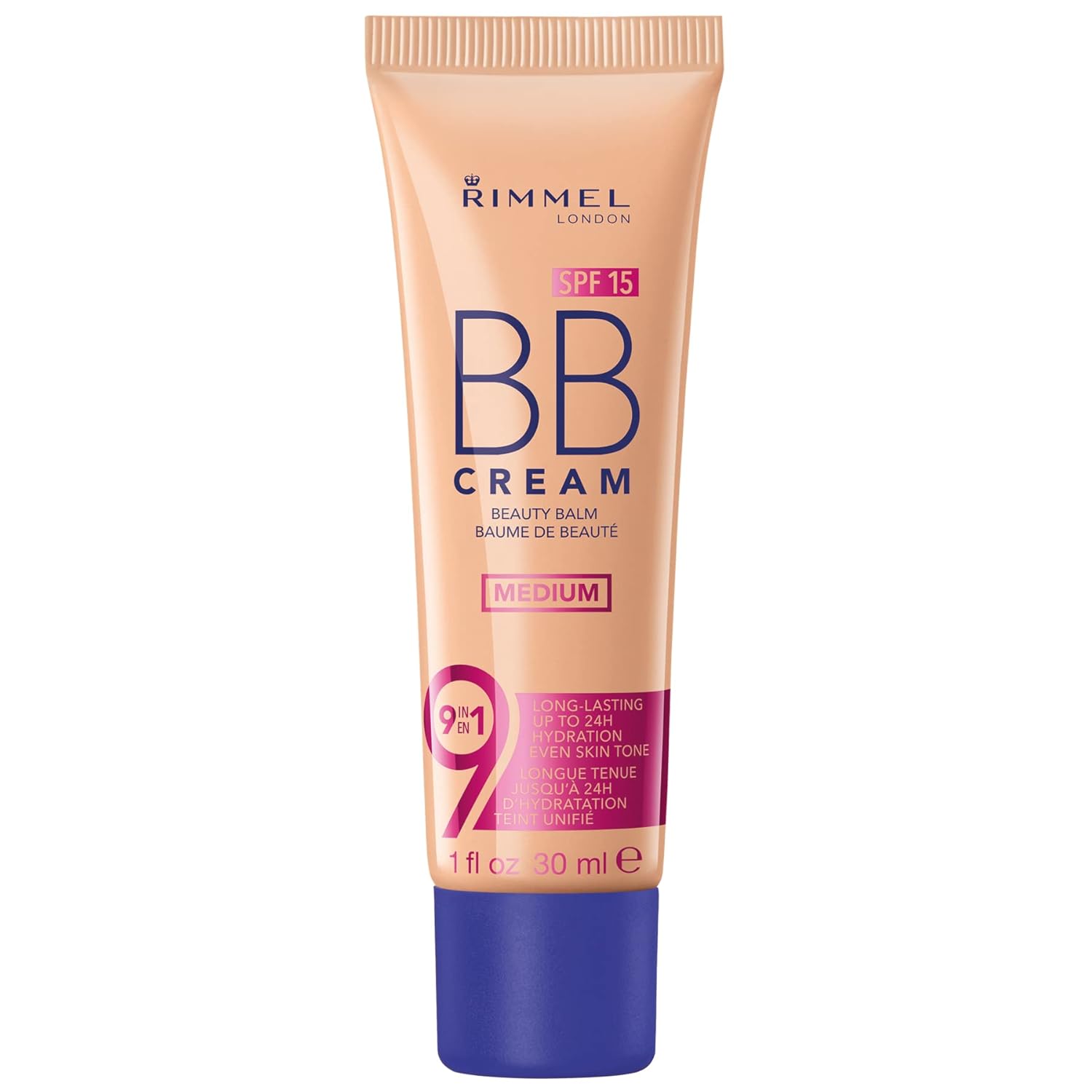 Rimmel London BB Cream, 9-in-1 Lightweight Formula with Brightening Effect and SPF 15 Formula, Medium, 30 ml - Image 2