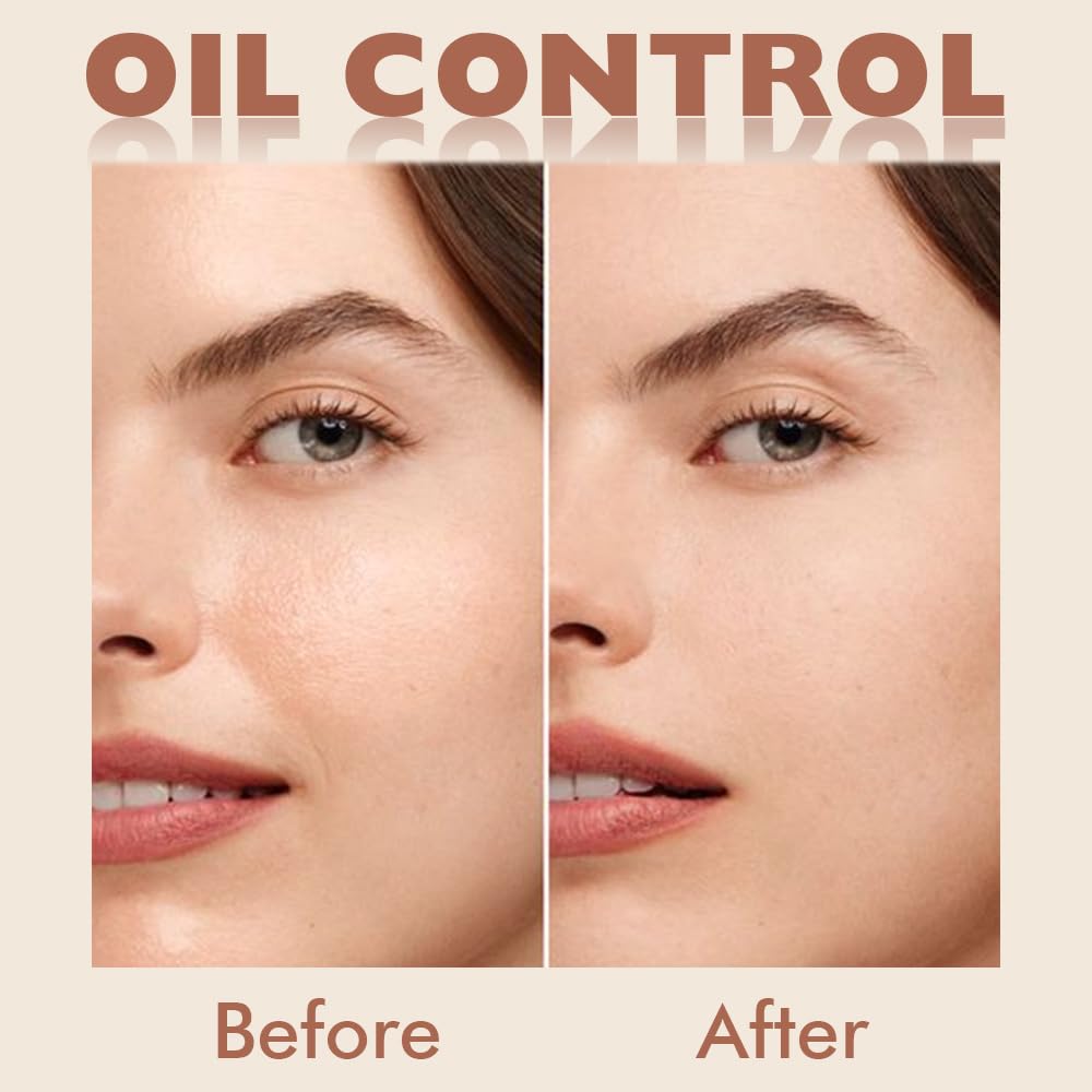 evpct Oil Control Pressed Face Powder Compact for Women, Translucent Setting Powder Makeup Foundation for Women, Waterproof Long Lasting Lightweight, polvo compacto de maquillaje, 01 Classic Ivory - Image 4