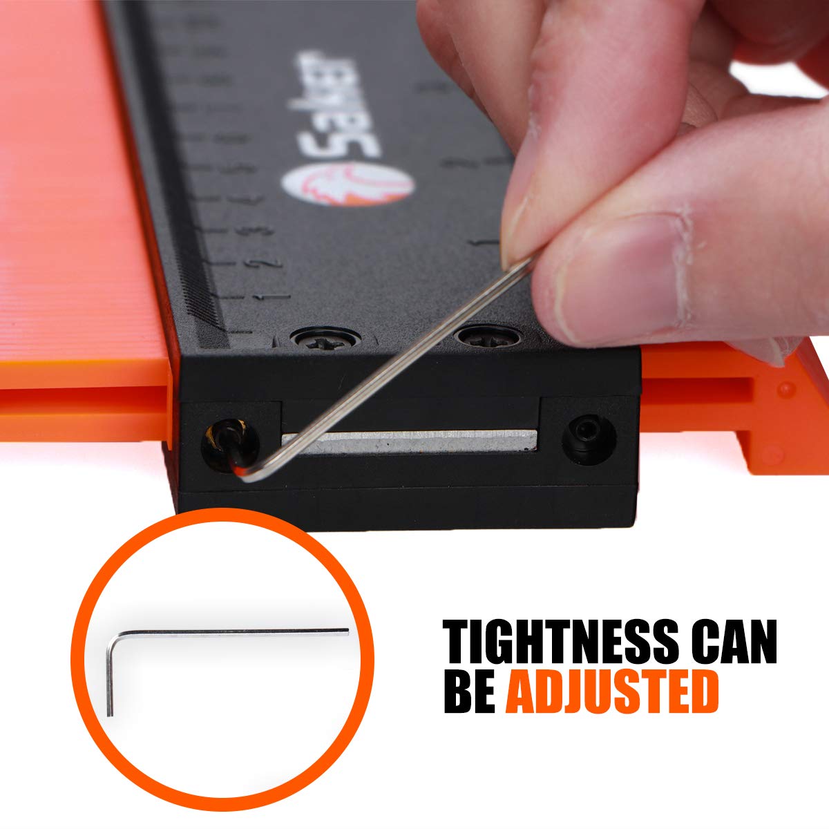 Saker Contour Gauge Duplication-Adjustable Lock-Precisely Copy Irregular Shape-Irregular Woodworking Tracing-Must Have Tool,Gifts for DIY Handyman Men Husband 10 Inch+5 Inch - Image 7