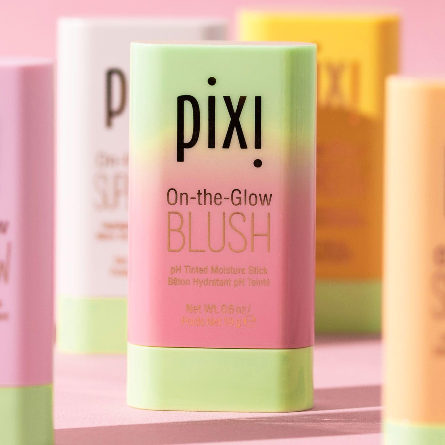 Pixi On-the-Glow Blush - CheekTone, pH Reactive Hydrating Tinted Moisture Blush Stick with Ginseng, Aloe Vera & Fruit Extracts, for Cheeks & Lips, 19g / 0.6oz, Paraben-Free - Image 5