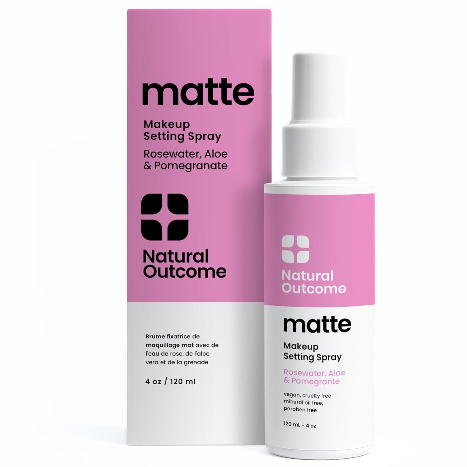 Matte Makeup Setting Spray | Mattifying Lock In Makeup Mist Keeps Fresh All Day | Add Vibrance & Shine to Your Look | Oil-Free Vegan Formula for All Skin Types | 4 oz - Image 2