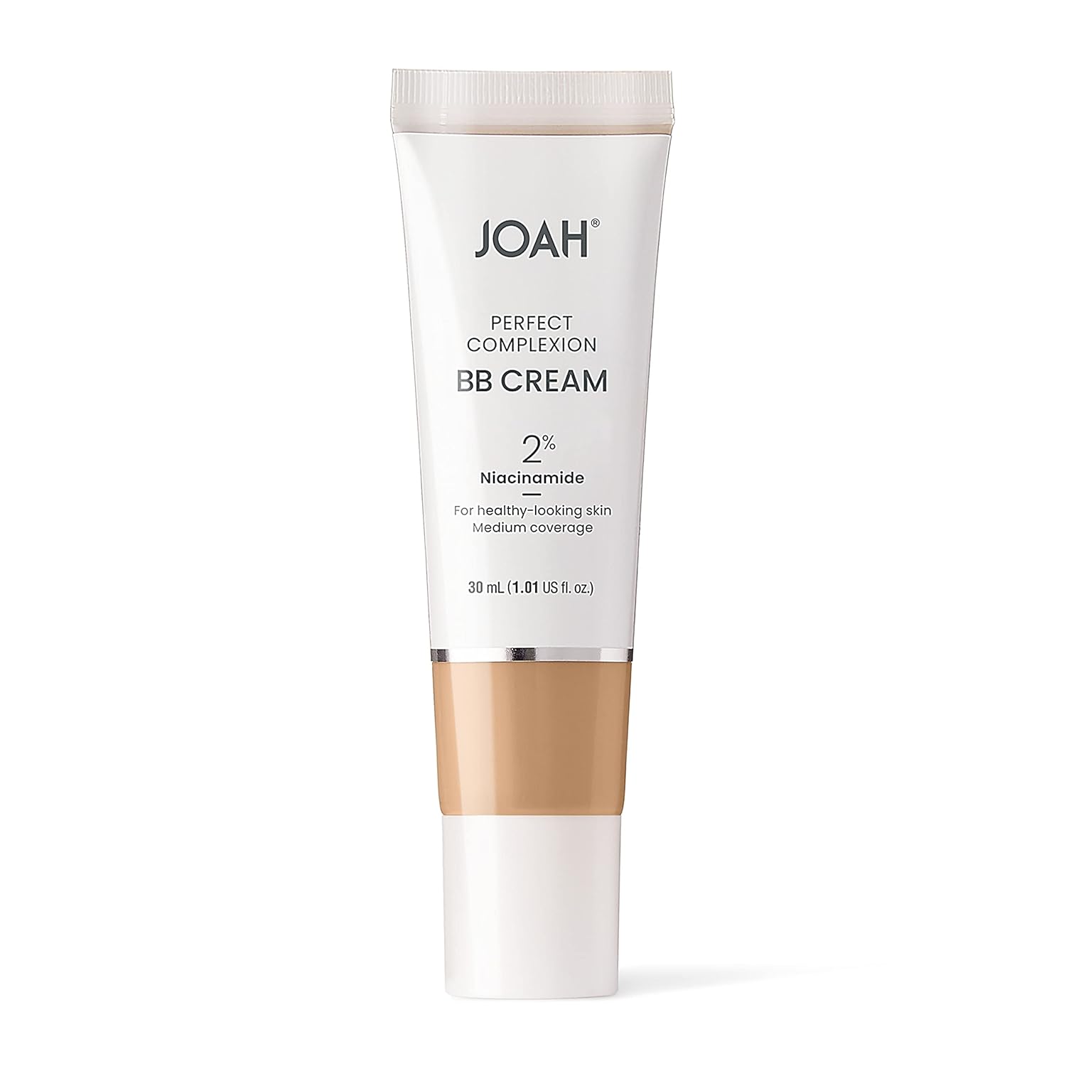 JOAH Beauty Perfect Complexion BB Cream with Hyaluronic Acid and Niaciminade, Korean Makeup with Medium Buildable Coverage, Evens Skin Tone, Lightweight, Semi Matte Finish, Light with Warm Undertones - Image 3