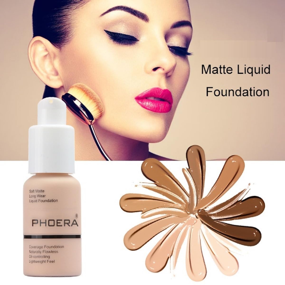 2 Pack PHOERA Foundation 103 Warm Peach Makeup,Full Coverage Foundation for Women and Girls - Image 3