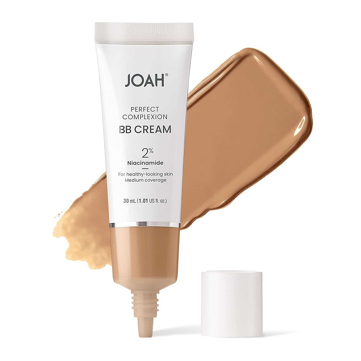 JOAH Beauty Perfect Complexion BB Cream with Hyaluronic Acid and Niaciminade,Korean Makeup with Medium Buildable Coverage,Evens Skin Tone Lightweight Semi Matte Finish Medium with Neutral Undertones - Image 2