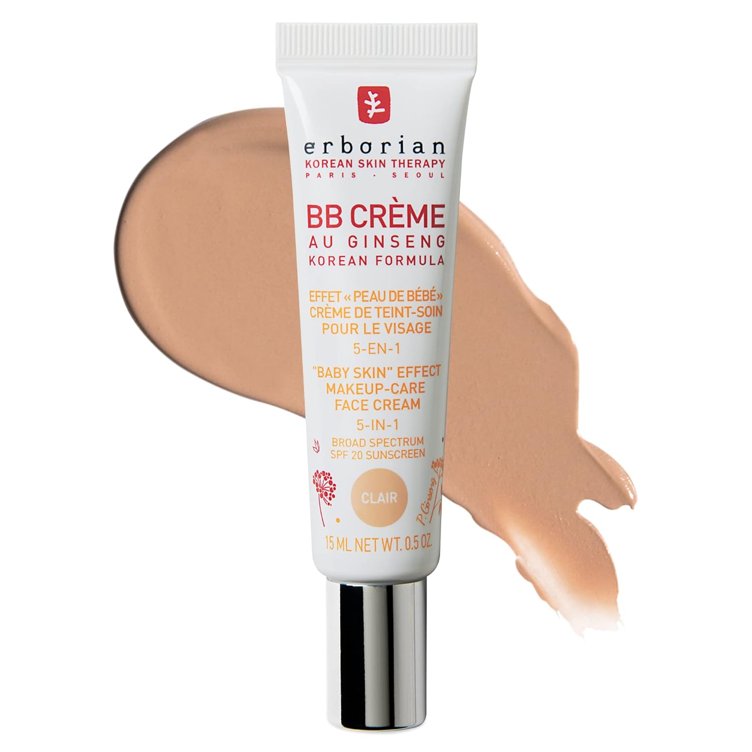 Erborian BB Cream Matte Beauty Balm SPF 20, Tone-Evening Korean Skincare Makeup Hybrid, Moisturizes & Conceals, Buildable Coverage, Natural Finish - Image 2