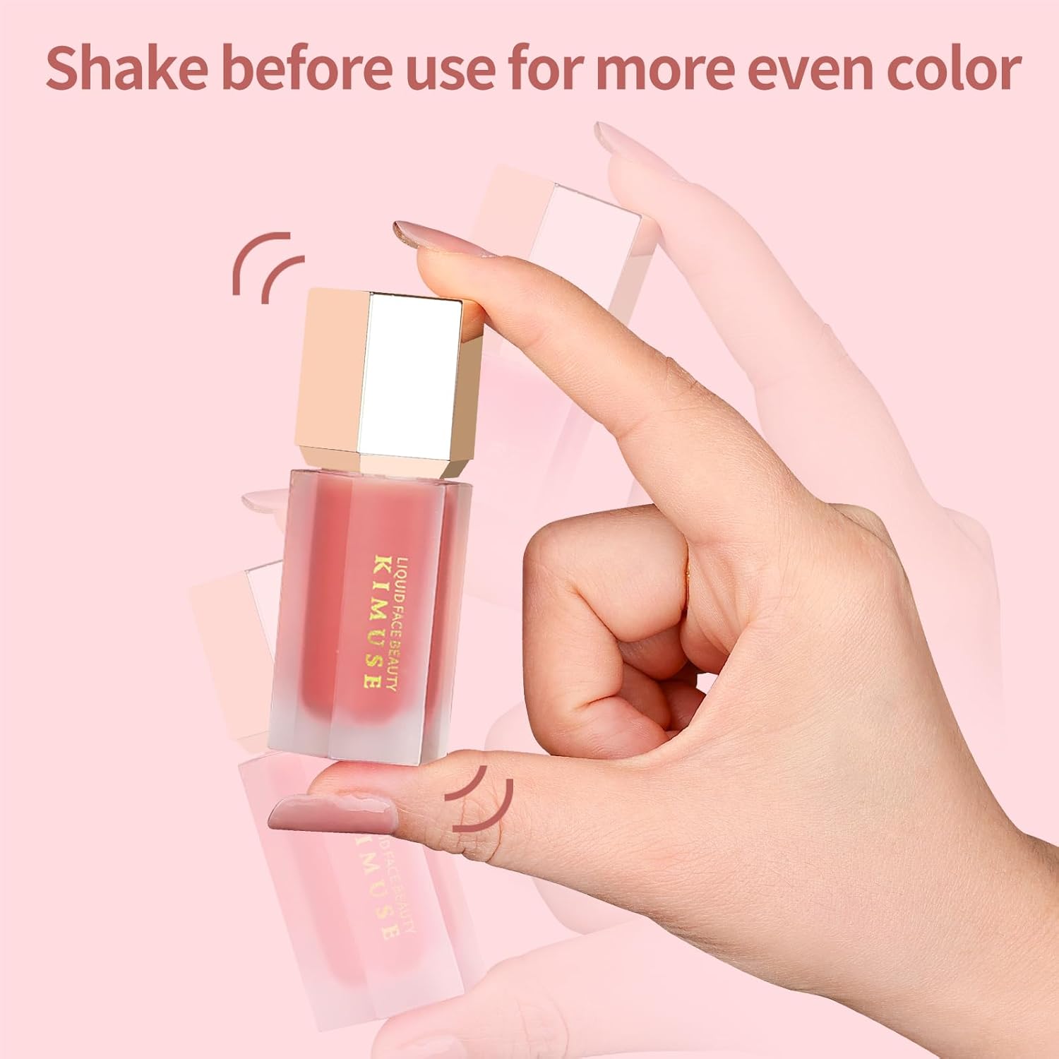 KIMUSE Liquid Blush, Long-Wearing Pigmented Soft Cream Face Blush, Waterproof, Smudge Proof, Dewy Finish - Image 6