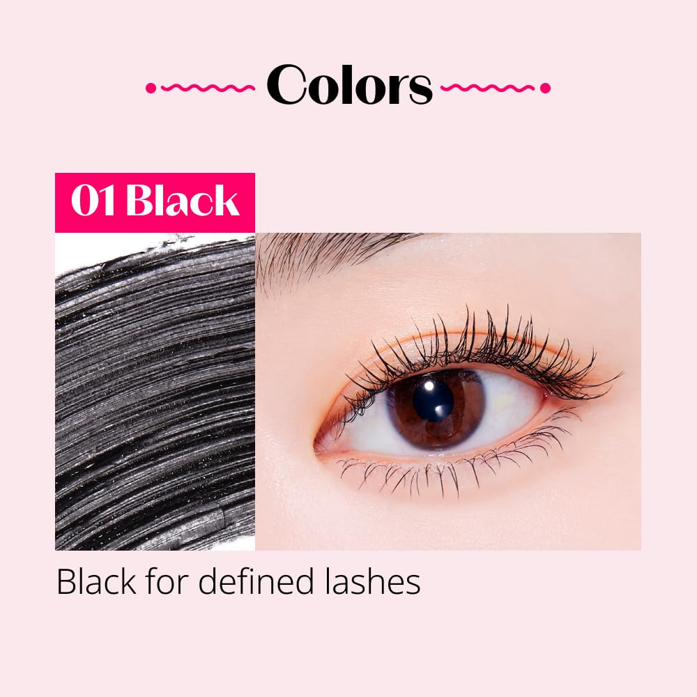 ETUDE Curl Fix Mascara Black 1+1 Set, Lash Mascara, Strong Curl Up, Long-Lasting, Waterproof, Light-Weight, Korean Makeup, Beauty, Vegan Certified (0.27 * 2 Fl Oz) - Image 3