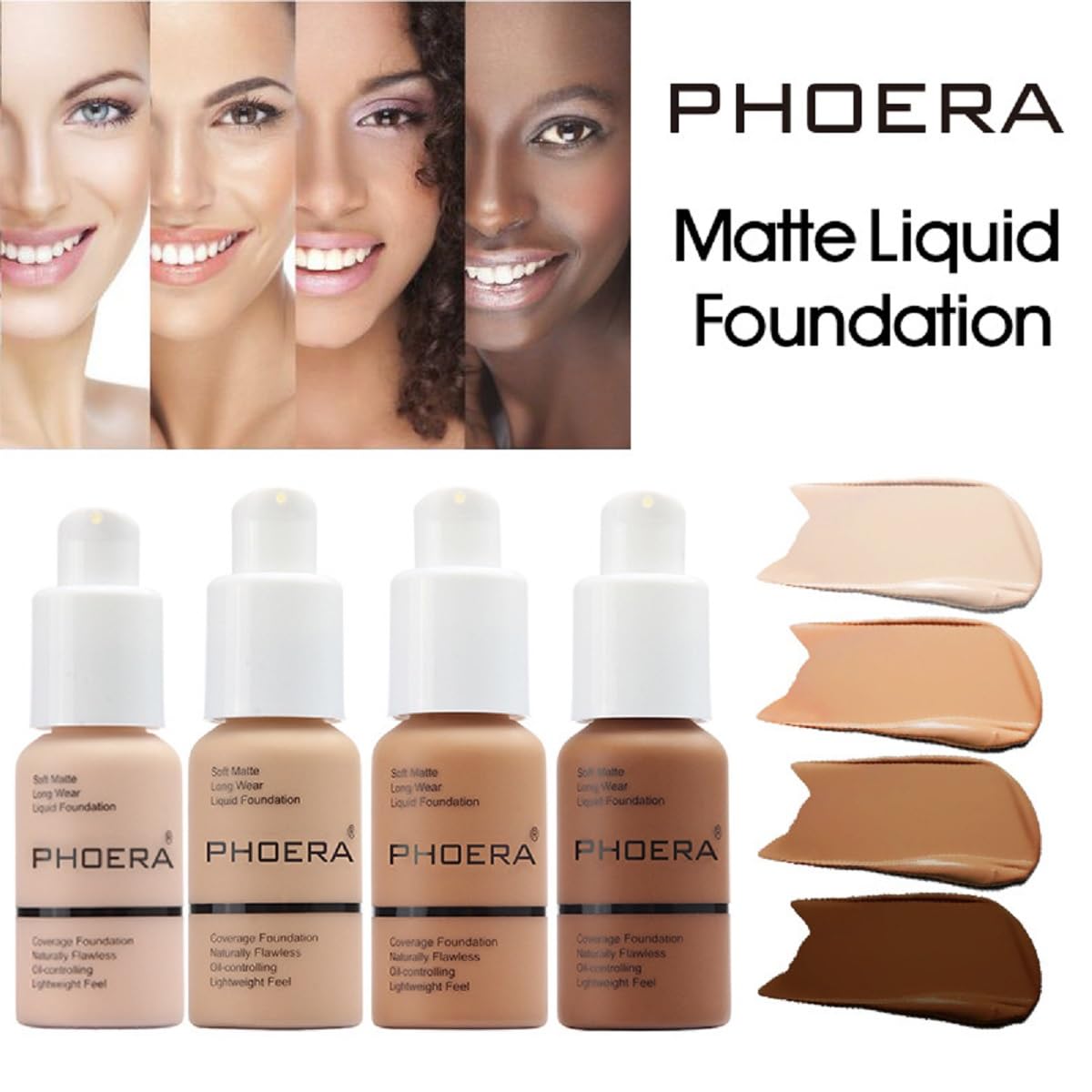 2 Pack PHOERA Foundation 103 Warm Peach Makeup,Full Coverage Foundation for Women and Girls - Image 6