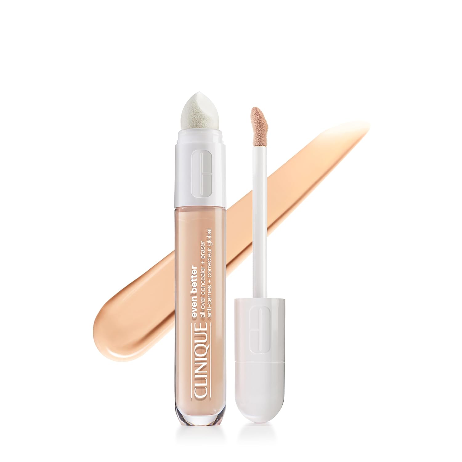 Clinique Even Better All-Over Full Coverage Concealer + Eraser Makeup For Dark Undereye Circles | With Hyaluronic Acid + Caffeine | Hydrating, Brightening + Depuffing - Image 2