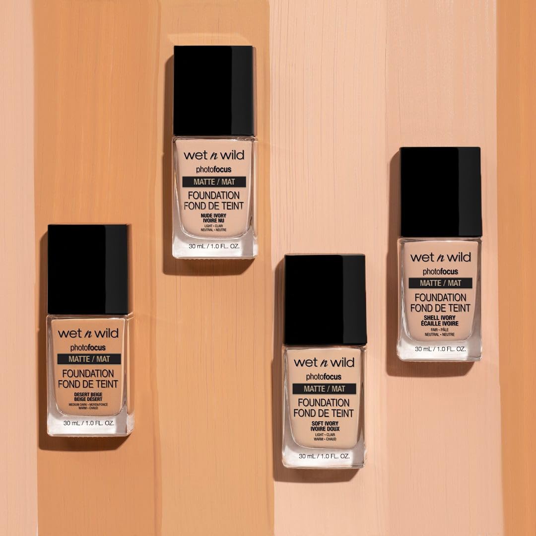 wet n wild Photo Focus Matte Liquid Foundation Cream Beige, Vegan & Cruelty-Free - Image 8