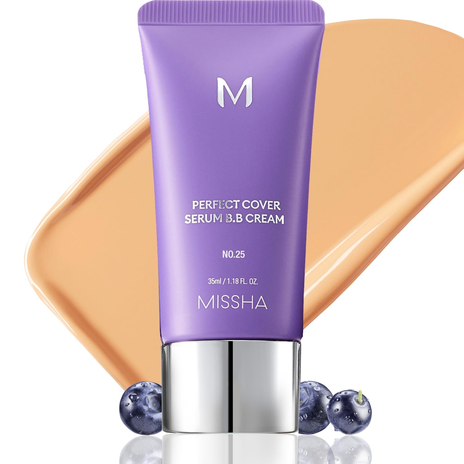 MISSHA M PERFECT COVER SERUM BB CREAM No.25 Warm Beige - Medium with Warm Undertone, BB Cream by Cardi B Pick, Skin Tint, Tinted Moisturizer, Skin Care Foundation Makeup, Korean Makeup,1.18 Fl oz - Image 2