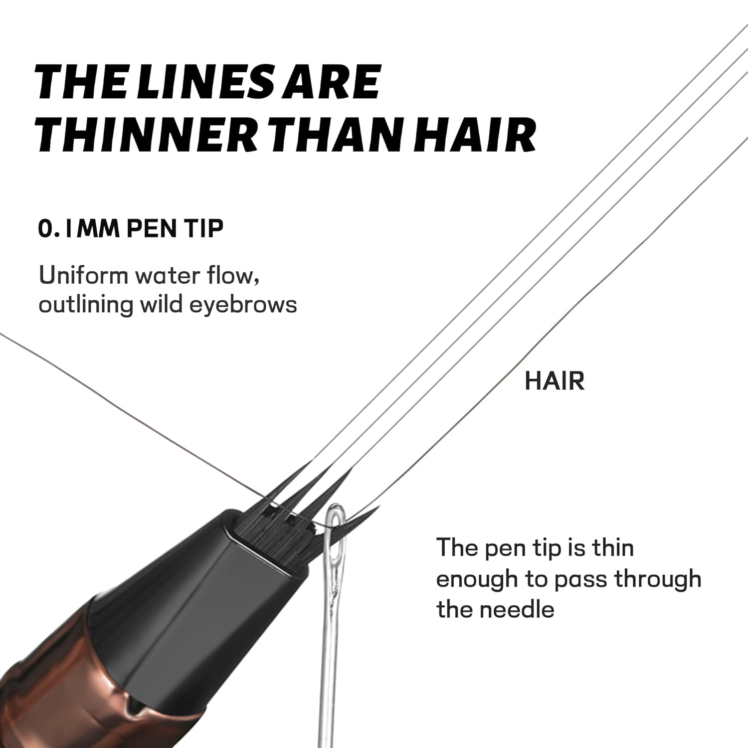 2 Pack Eyebrow Pen, Waterproof Microblading Eyebrow Pencil, 4 Tip Precise Eye Brow Makeup Pen for Women to Effortlessly Create Hair Like Natural Brows, Non Dry Out and Last All Day (Dark Brown) - Image 6